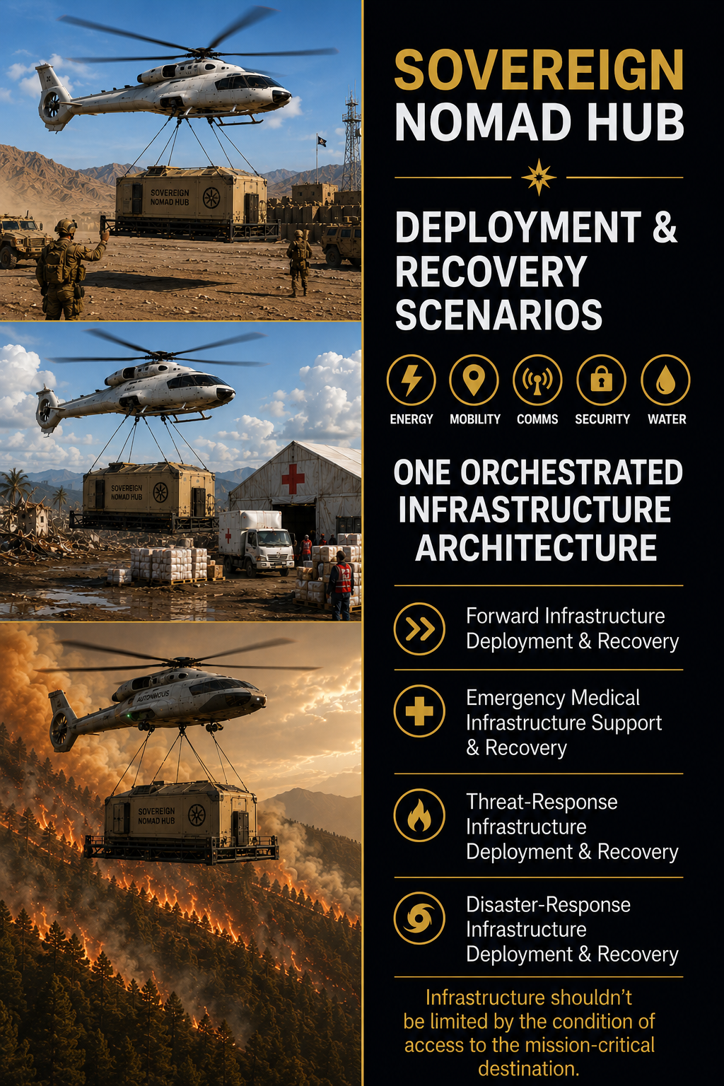Conceptual deployment and recovery support in hazardous operations
